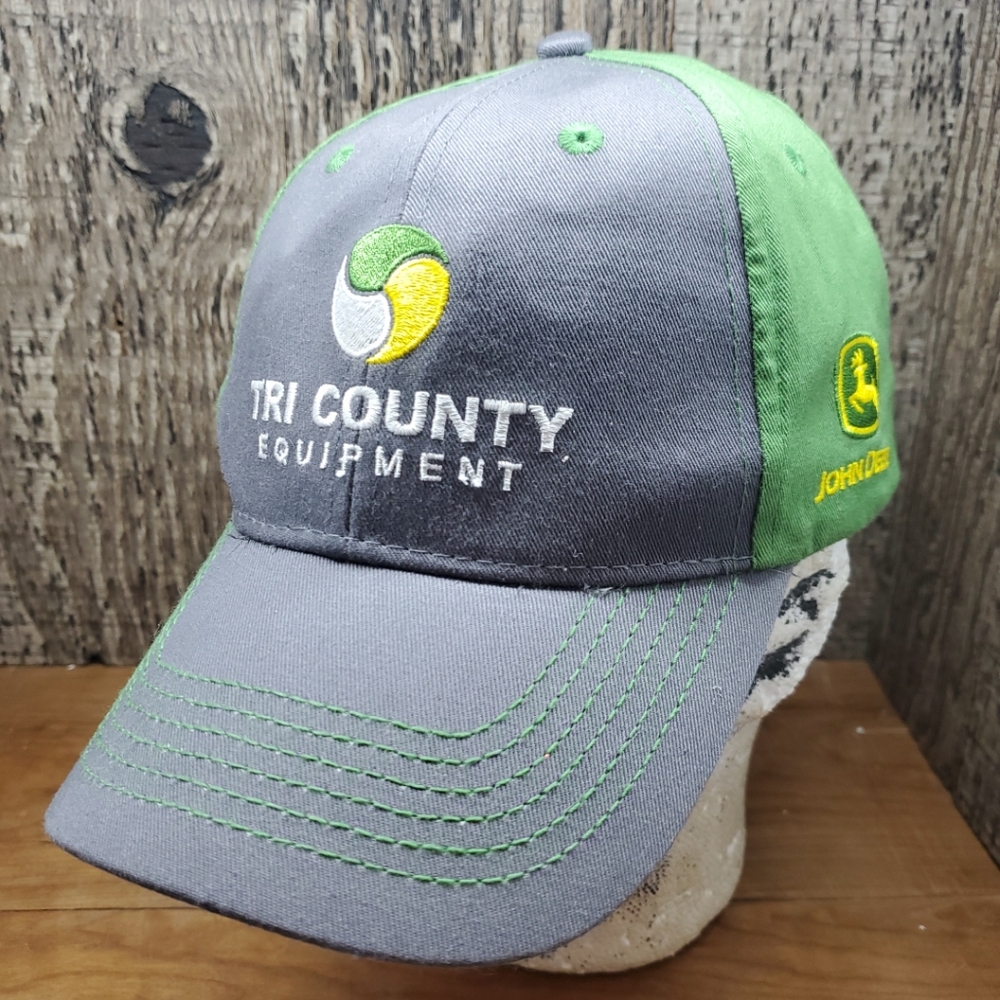 Tri County Equipment John Deere Trucker Hat Cap Adjustable Strapback One Size